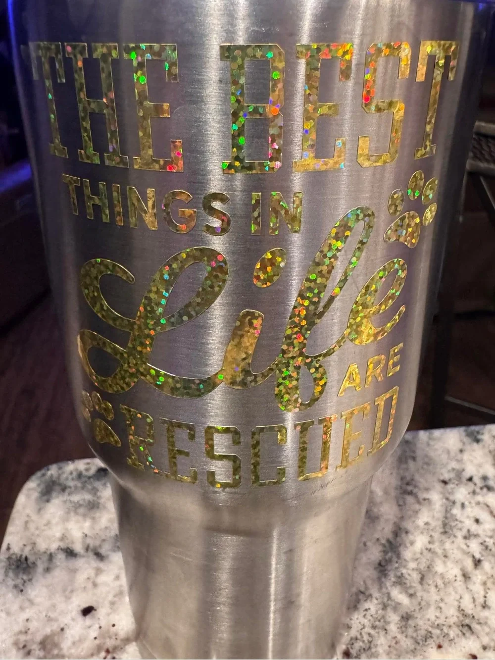 Black Dog Silhouette Stainless Steel Travel Tumbler - Unbranded